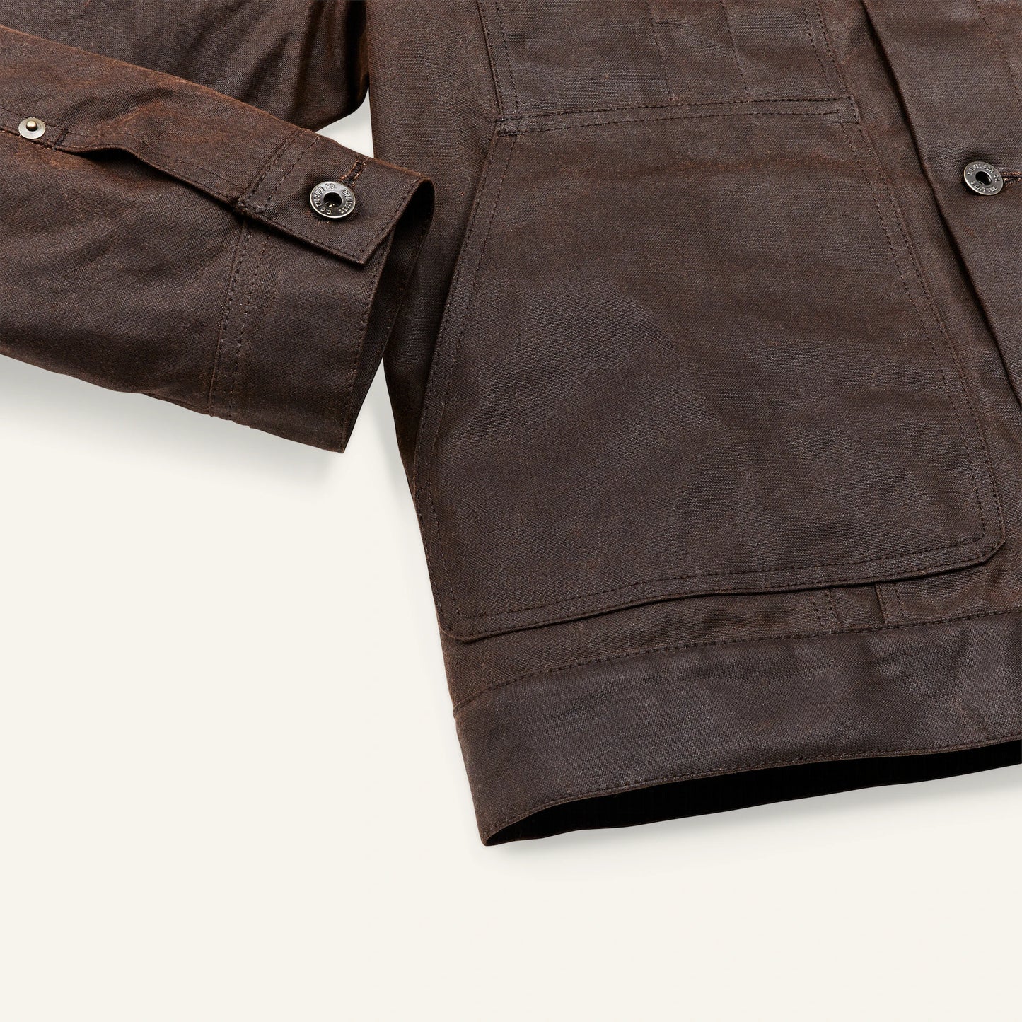 FILSON TIN CLOTH SHORT LINED CRUISER - DARK BROWN