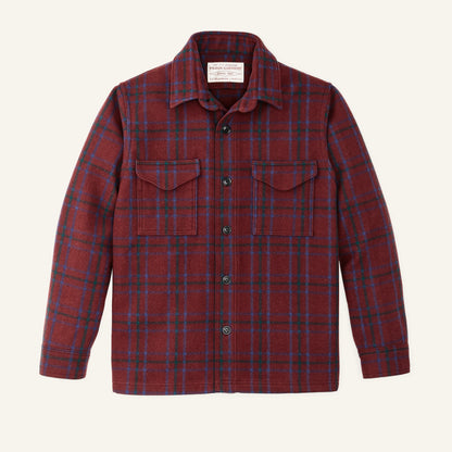 FILSON SEATTLE WOOL JAC-SHIRT - DEEP RED BLUE GREEN