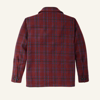 FILSON SEATTLE WOOL JAC-SHIRT - DEEP RED BLUE GREEN