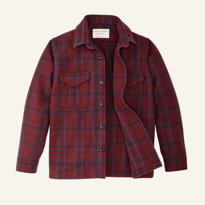 FILSON SEATTLE WOOL JAC-SHIRT - DEEP RED BLUE GREEN