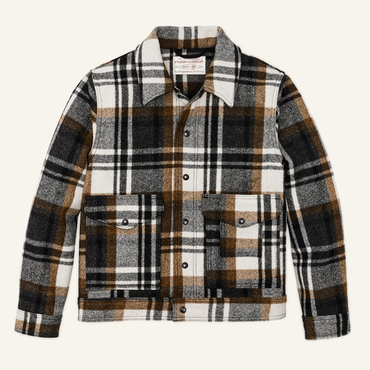 FILSON MACKINAW WOOL WORK JACKET - BLUE COAL/COPPER HEATHER PLAID