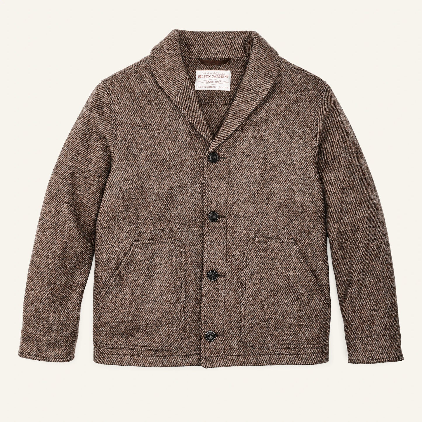 FILSON DECATUR ISLAND WOOL JACKET - NATURAL BROWN