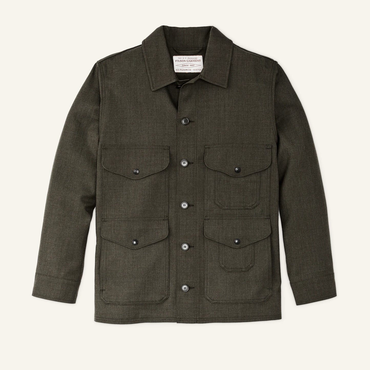 FILSON FORESTRY CLOTH CRUISER - FOREST GREEN HEATHER