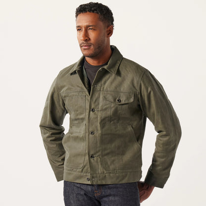 FILSON TIN CLOTH SHORT LINED CRUISER - MILITARY GREEN