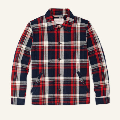 FILSON DEER ISLAND RANCH COAT - NAVY RED MULTI PLAID