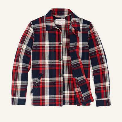 FILSON DEER ISLAND RANCH COAT - NAVY RED MULTI PLAID