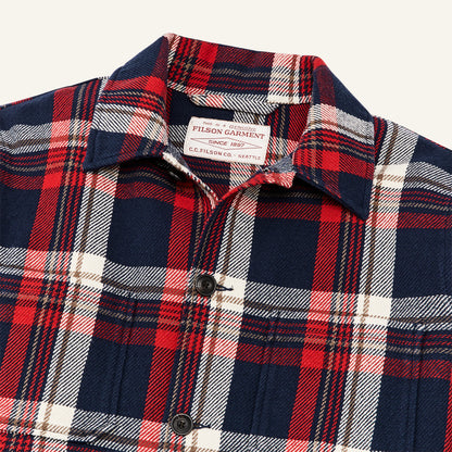 FILSON DEER ISLAND RANCH COAT - NAVY RED MULTI PLAID