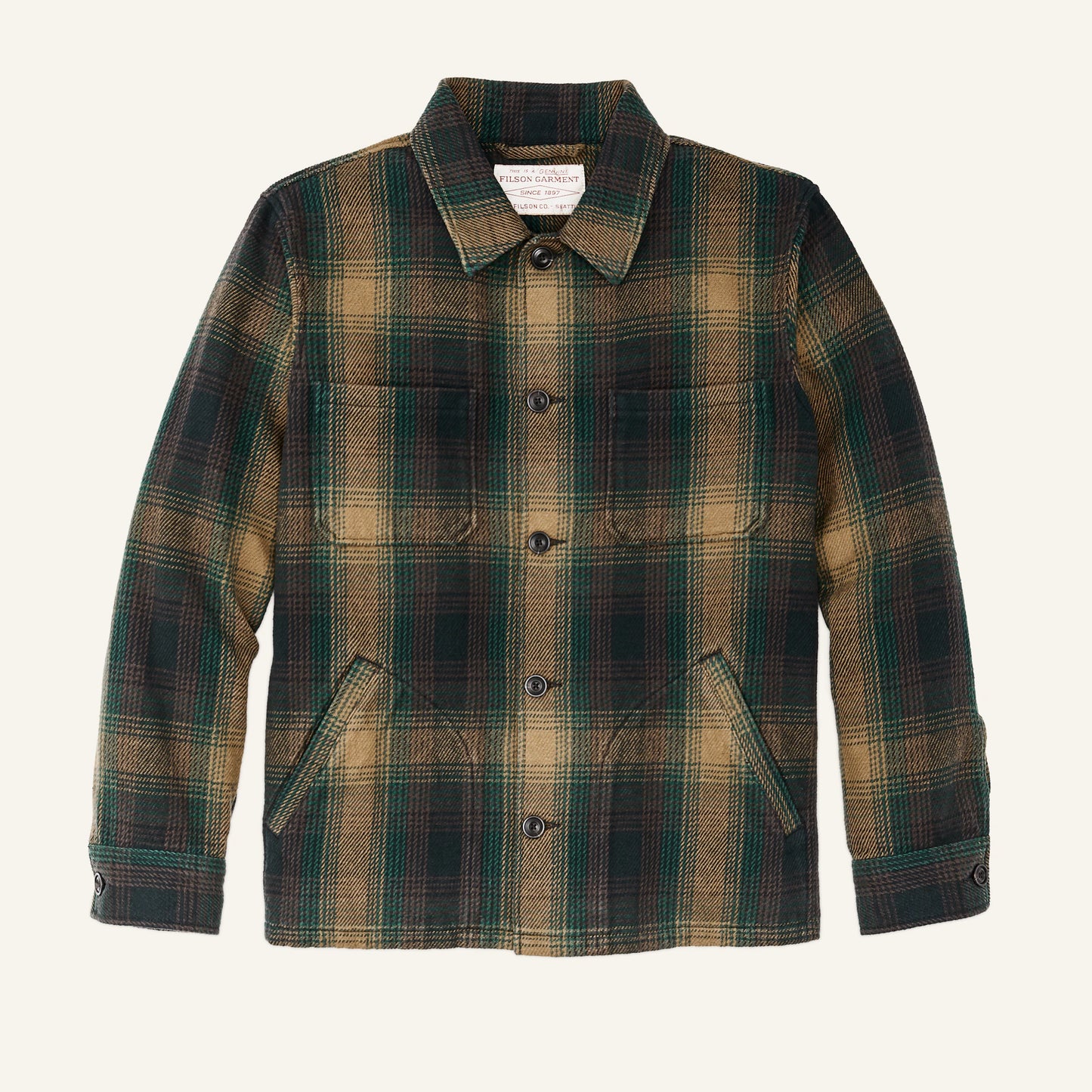 FILSON DEER ISLAND RANCH COAT - DARK TAN/SYCAMORE OMBRE