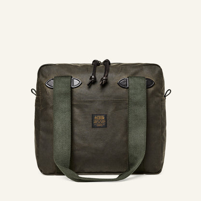 FILSON TIN CLOTH ZIPPER TOTE BAG - OTTER GREEN