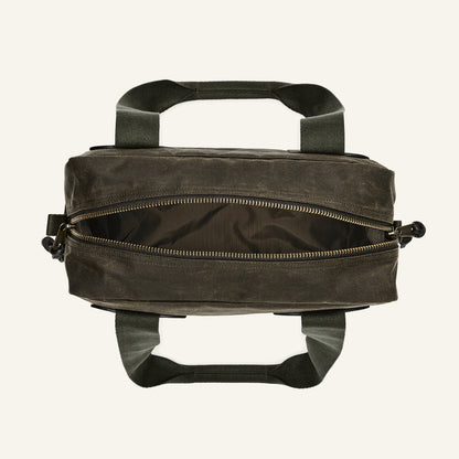 FILSON TIN CLOTH ZIPPER TOTE BAG - OTTER GREEN