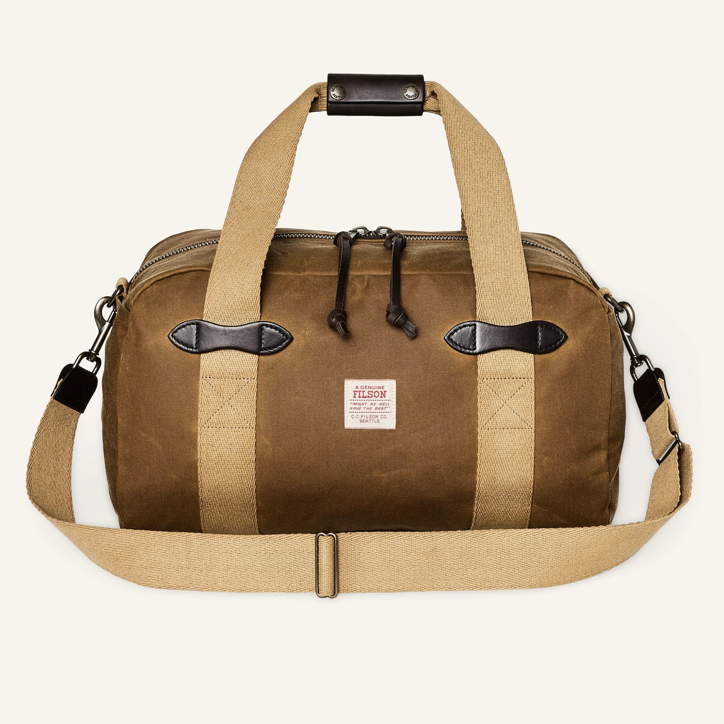 FILSON SMALL TIN CLOTH DUFFLE BAG - DARK TAN