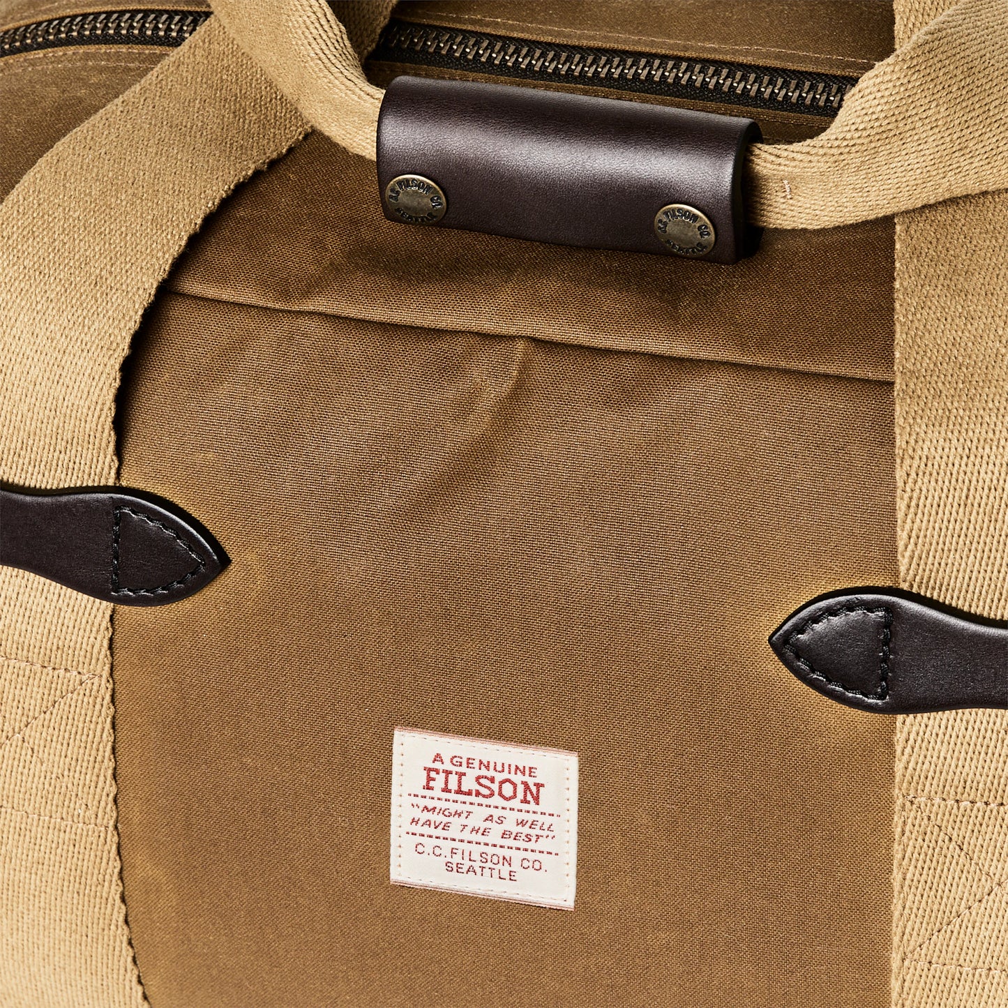 FILSON SMALL TIN CLOTH DUFFLE BAG - DARK TAN