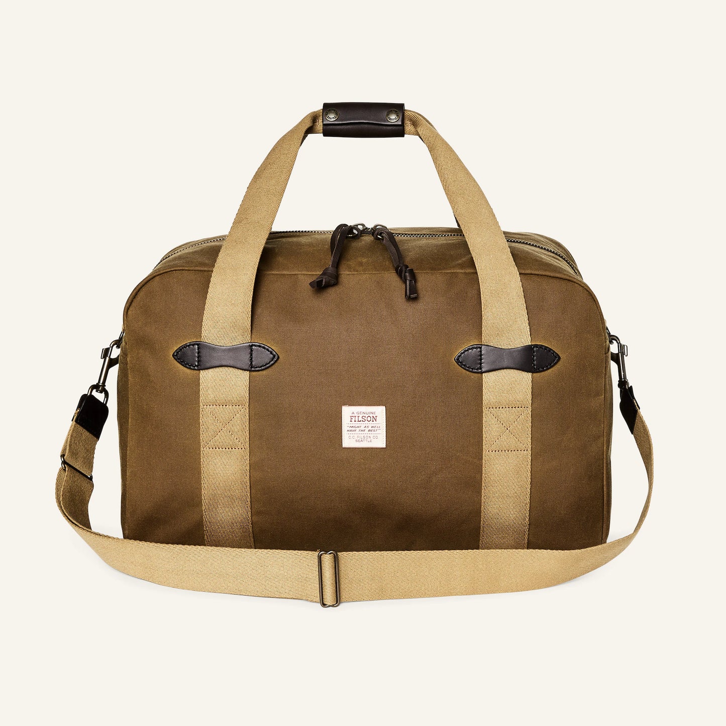 FILSON MEDIUM TIN CLOTH DUFFLE BAG - DARK TAN