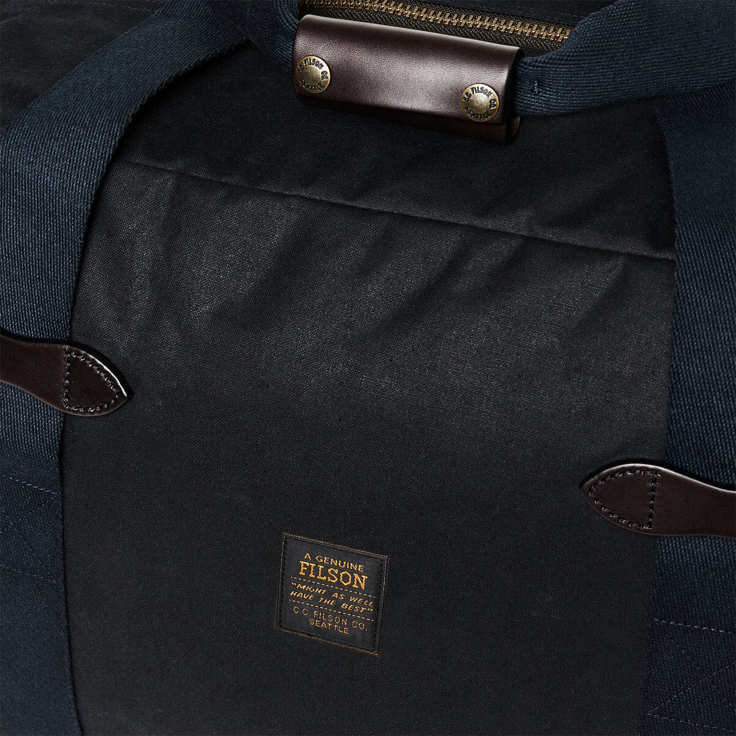 FILSON MEDIUM TIN CLOTH DUFFLE BAG - NAVY