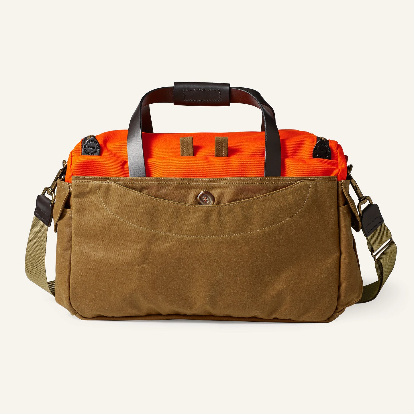 FILSON HERITAGE SPORTSMAN BAG - ORANGE/DARK TAN