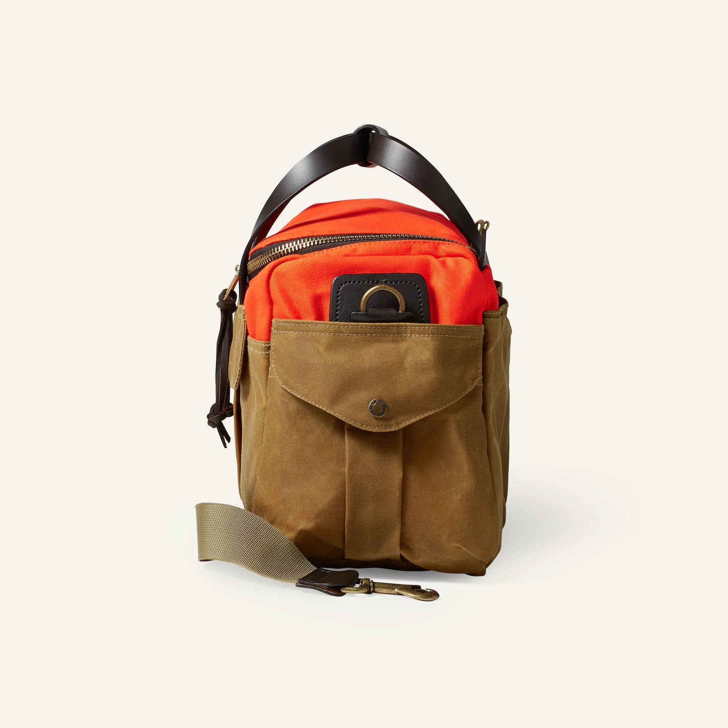 FILSON HERITAGE SPORTSMAN BAG - ORANGE/DARK TAN