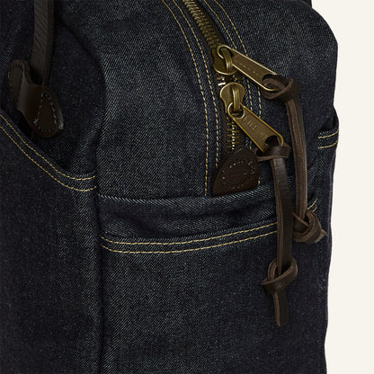 FILSON DENIM ZIPPER TOTE BAG - RAW INDIGO