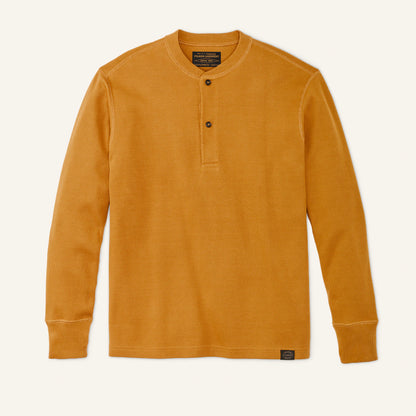 FILSON WAFFLE KNIT HENLEY - BUCKTHORN BROWN