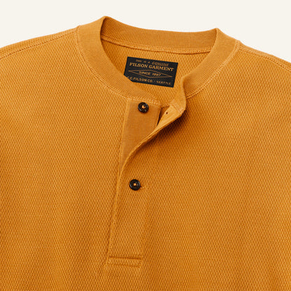 FILSON WAFFLE KNIT HENLEY - BUCKTHORN BROWN