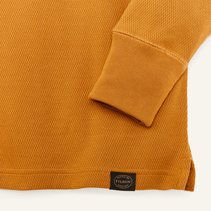 FILSON WAFFLE KNIT HENLEY - BUCKTHORN BROWN