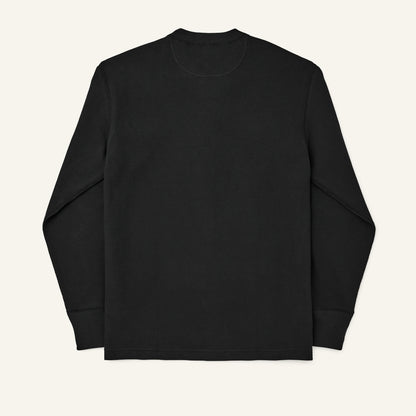 FILSON WAFFLE KNIT HENLEY - FADED BLACK