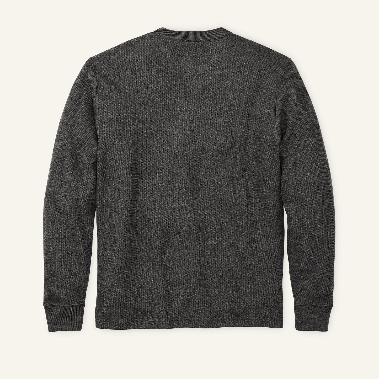 FILSON WAFFLE KNIT THERMAL CREW - CHARCOAL