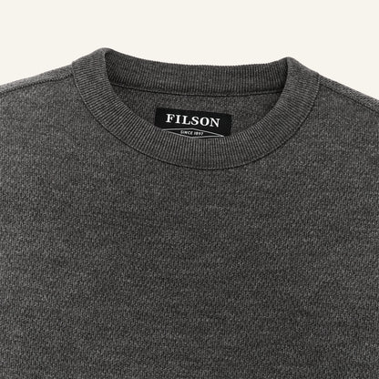 FILSON WAFFLE KNIT THERMAL CREW - CHARCOAL