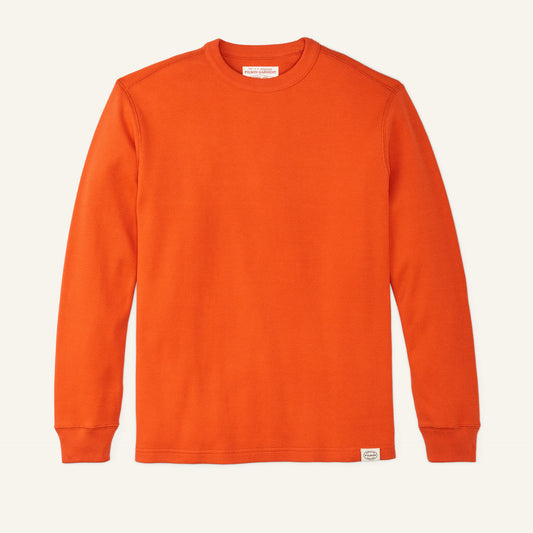 FILSON WAFFLE KNIT THERMAL CREW - FLAME