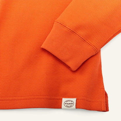 FILSON WAFFLE KNIT THERMAL CREW - FLAME