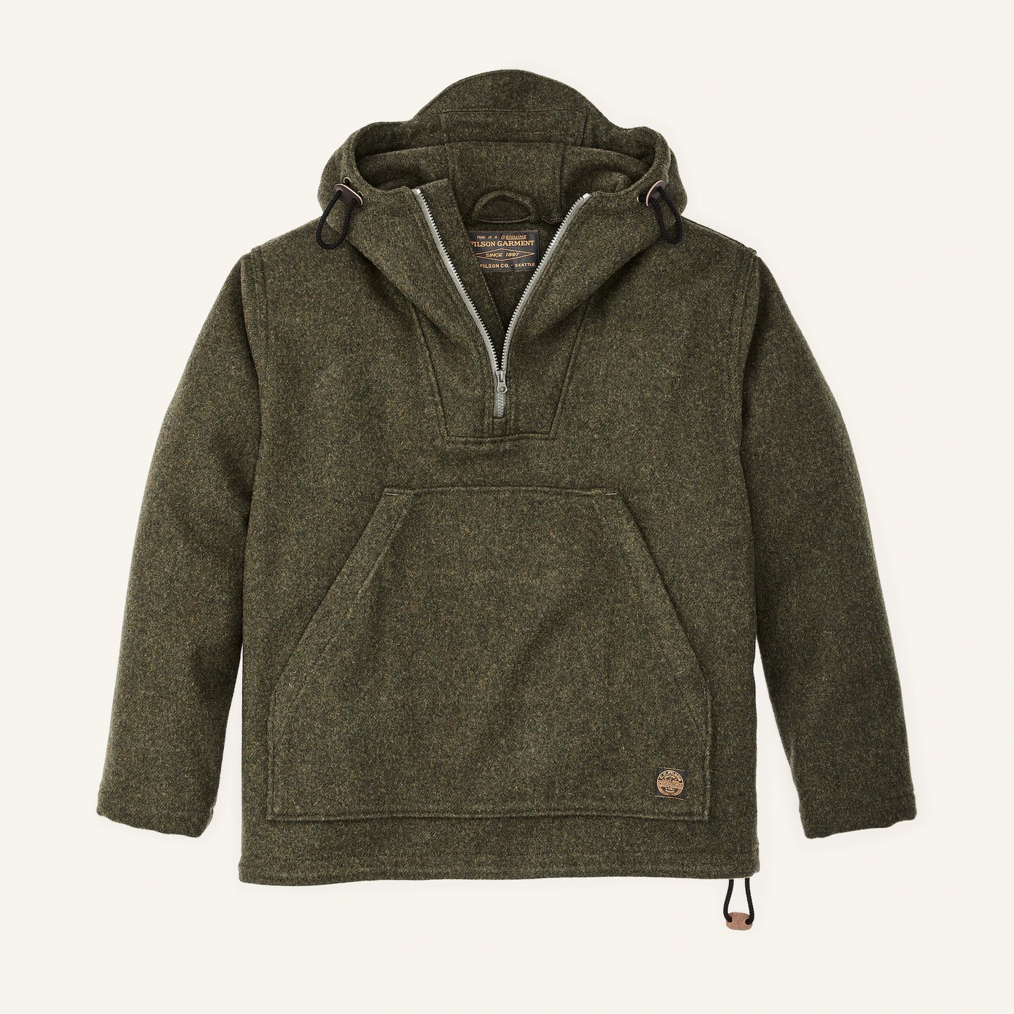 FILSON MACKINAW WOOL ANORAK - FOREST GREEN