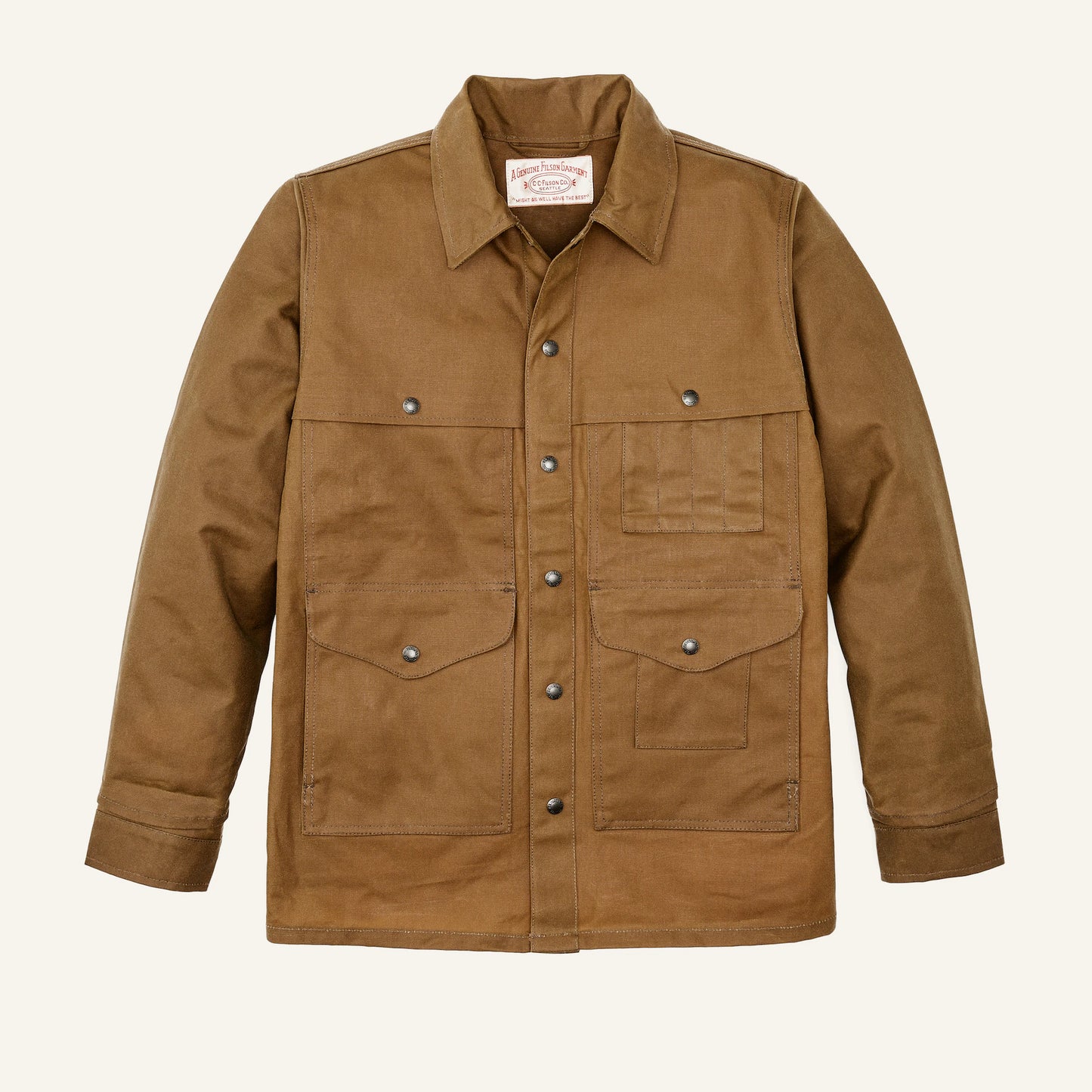 FILSON TIN CLOTH CRUISER JACKET - DARK TAN