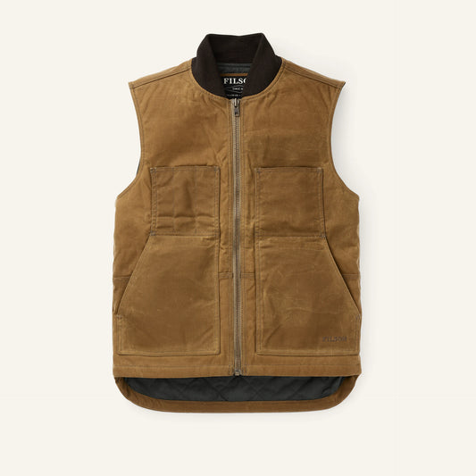 FILSON TIN CLOTH INSULATED WORK VEST - DARK TAN