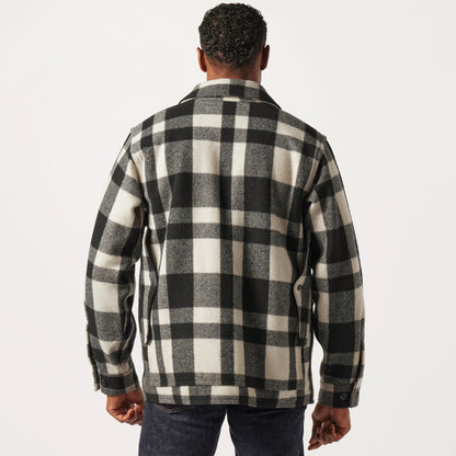 FILSON MACKINAW WOOL CRUISER JACKET - NATURAL/BLACK HERITAGE PLAID