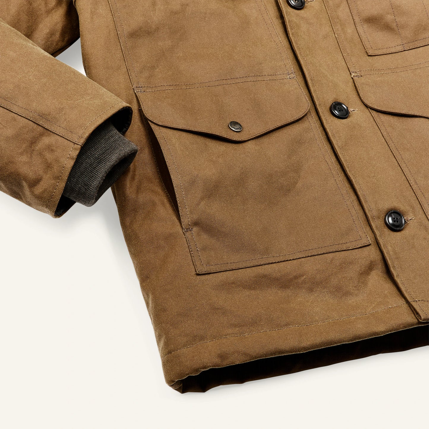 FILSON TIN CLOTH INSULATED PACKER COAT - DARK TAN