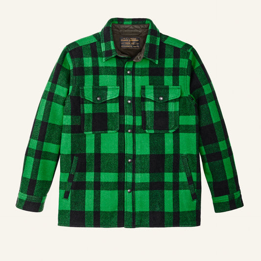 FILSON LINED MACKINAW WOOL JAC-SHIRT - ACID GREEN/BLACK HERITAGE PLAID