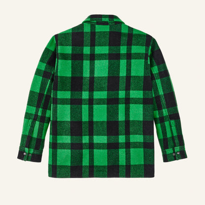 FILSON LINED MACKINAW WOOL JAC-SHIRT - ACID GREEN/BLACK HERITAGE PLAID