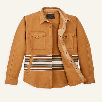 FILSON BEARTOOTH CAMP JACKET - GOLDEN BROWN MULTI STRIPE