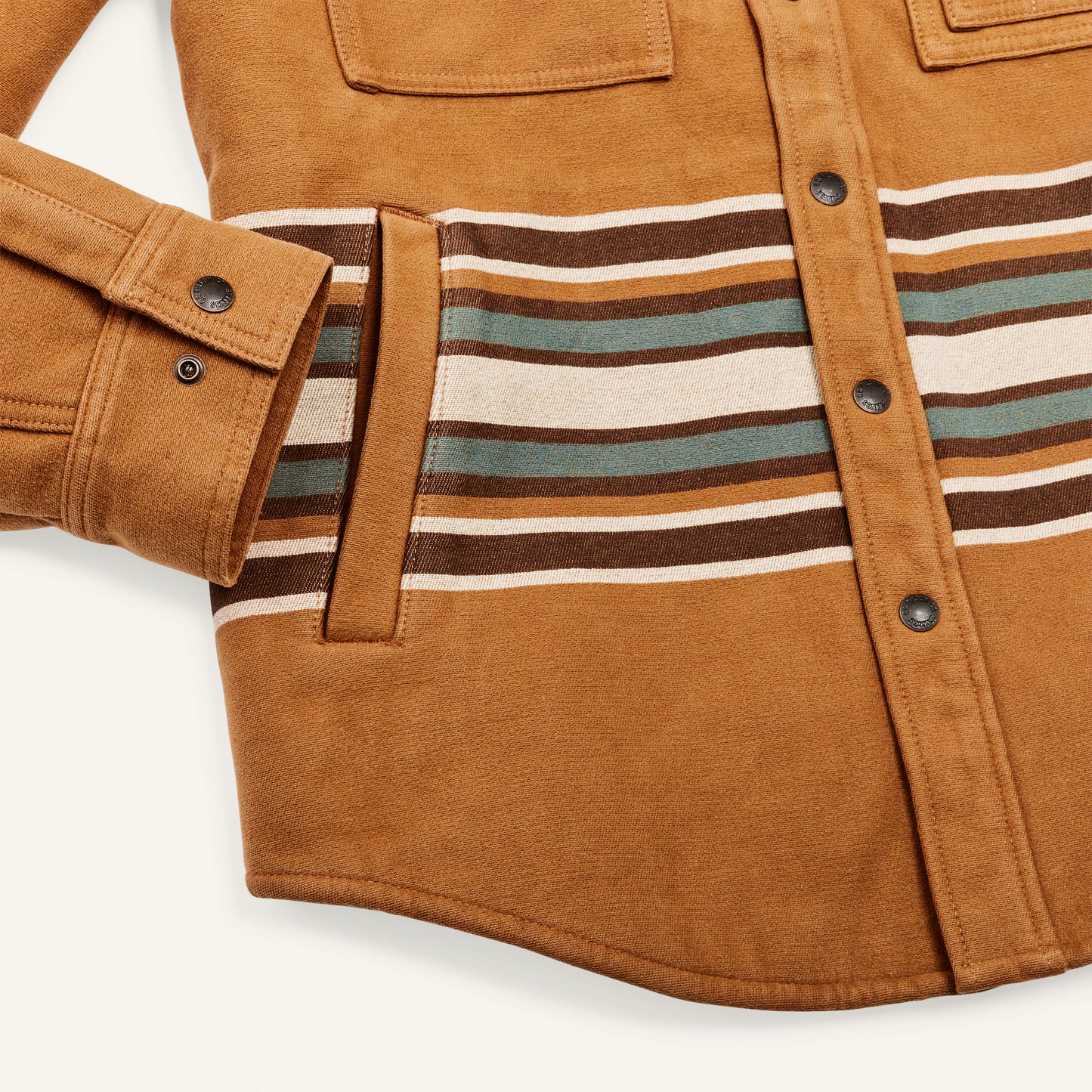 FILSON BEARTOOTH CAMP JACKET - GOLDEN BROWN MULTI STRIPE