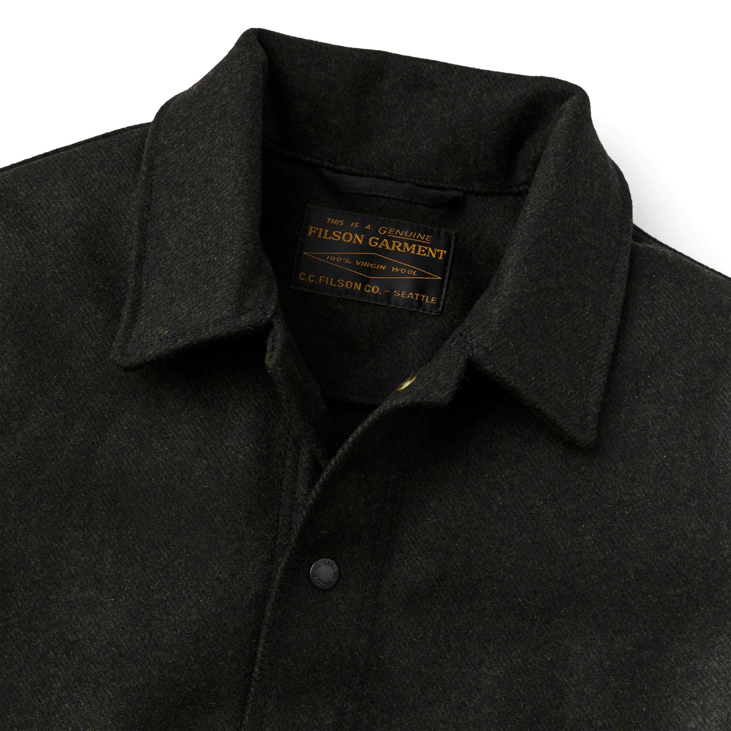 FILSON MACKINAW WOOL WORK JACKET - Peat Black