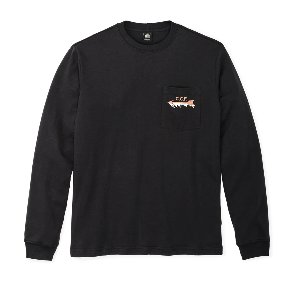 FILSON LONG SLEEVE PIONEER T-SHIRT - BLACK