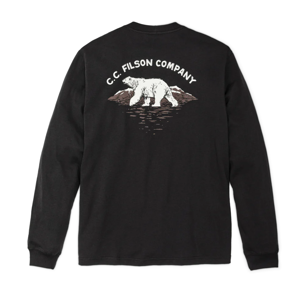 FILSON LONG SLEEVE PIONEER T-SHIRT - BLACK