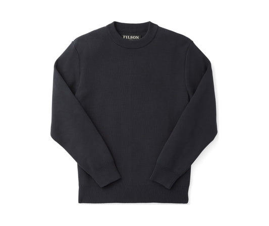 FILSON COTTON CREWNECK GUIDE SWEATER - DARK NAVY