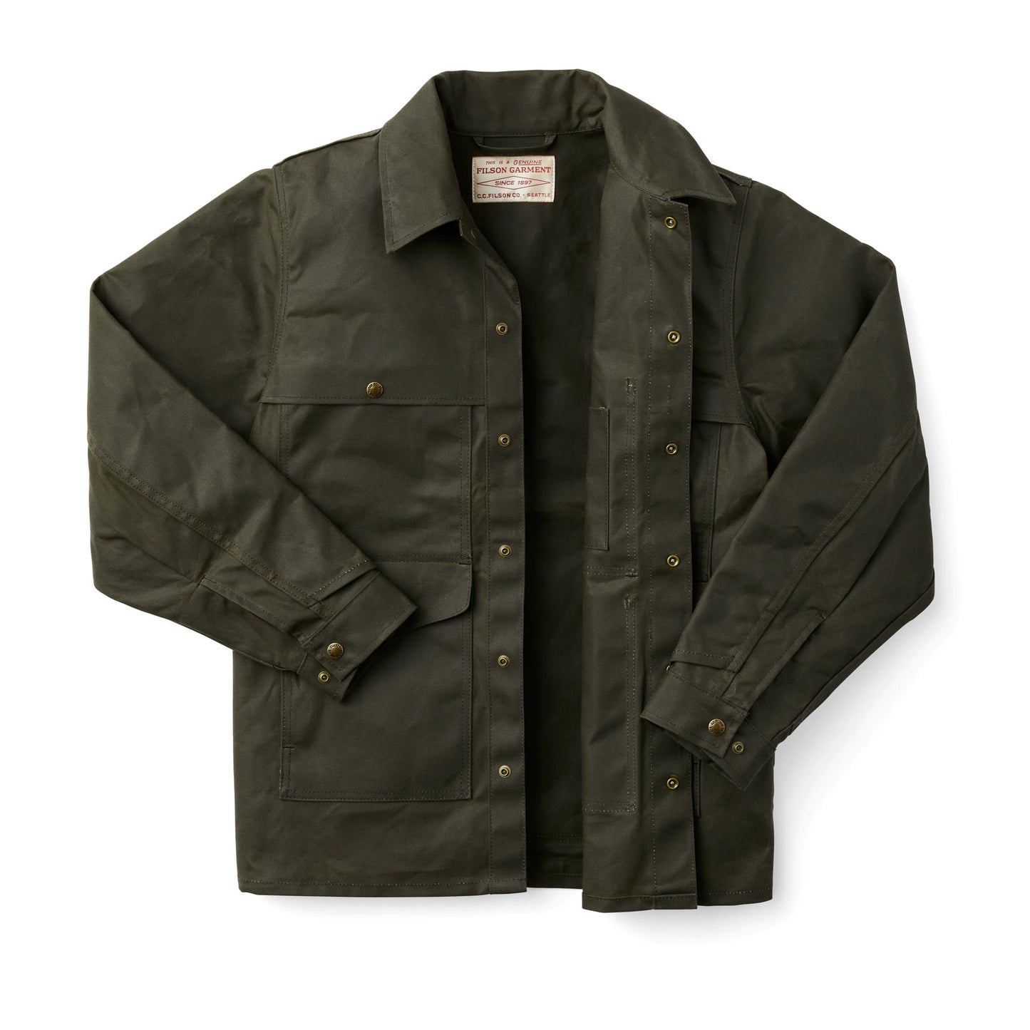 FILSON TIN CLOTH CRUISER JACKET - OTTER GREEN