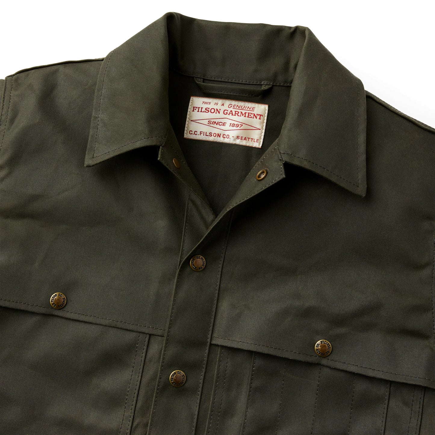 FILSON TIN CLOTH CRUISER JACKET - OTTER GREEN