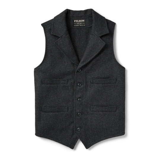 FILSON MACKINAW WOOL WESTERN VEST - Charcoal