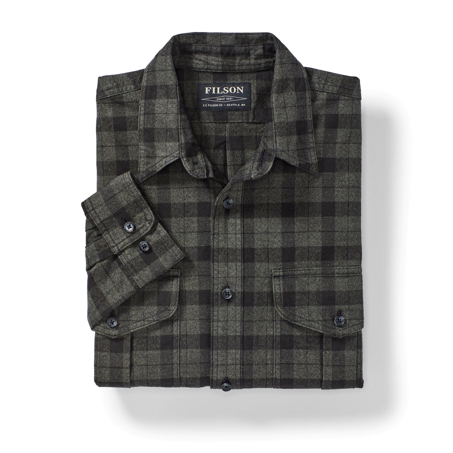 FILSON ALASKAN GUIDE SHIRT - Heather Gray/Black Plaid