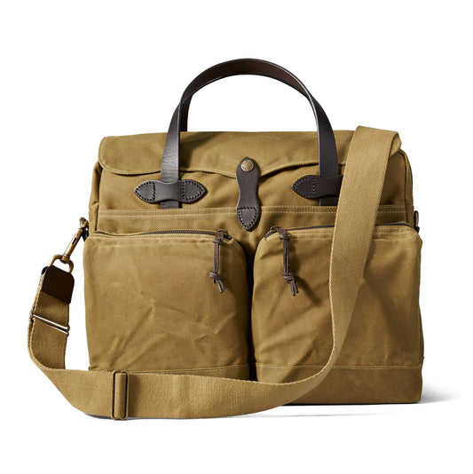 FILSON 24-HOUR TIN CLOTH BRIEFCASE - DARK TAN