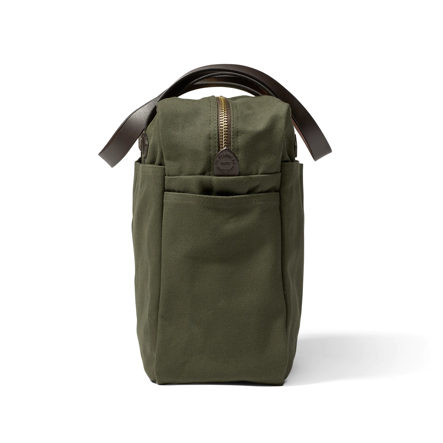 FILSON RUGGED TWILL TOTE BAG WITH ZIPPER - Otter Green