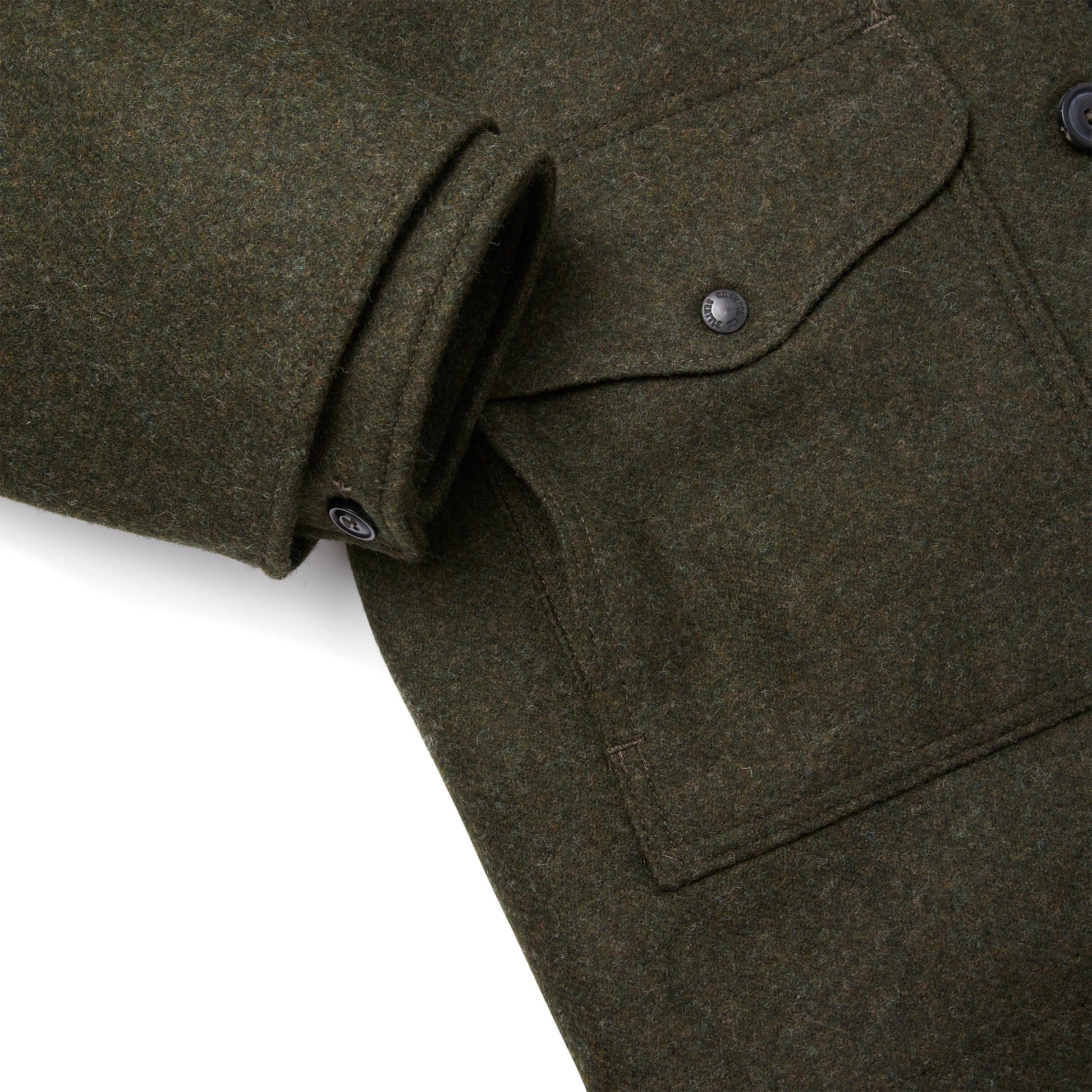 FILSON LINED MACKINAW WOOL PACKER COAT - Forest Green – GaintGaint.com
