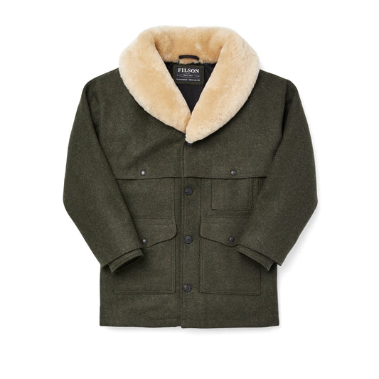 FILSON LINED MACKINAW WOOL PACKER COAT - Forest Green